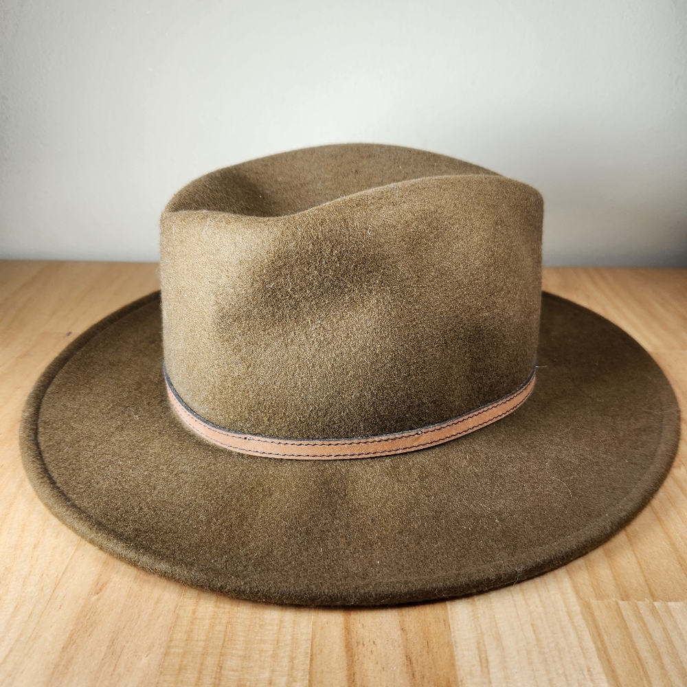 STETSON Men’s Snowden Hat Large Brown 100% Wool Crushable Western Fedora Outdoor - Picture 12 of 14